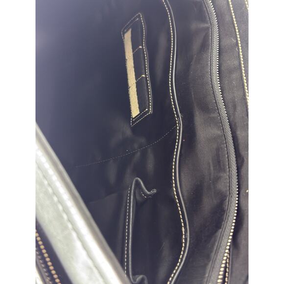 Coach Transatlantic 70035 Black Leather Men’s Laptop Briefcase Messenger 16x11 - Picture 13 of 16